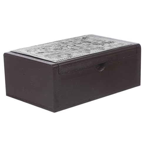 OSOLADY 木製レシピカードホルダー ボックス コンパクト収納 フリップ式 キッチンサプライ オーガナイザーデスクトップ用 名刺や小物整理に