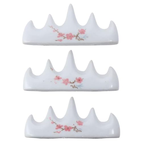 Image of 3Pcs Paint Brush Rest Stand,Ceramic Brush Holder,Pen Rack Rest Stand,Calligraphy Brush Holder for Art, Brush