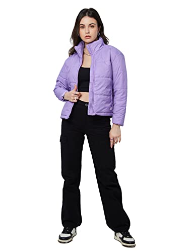 Image of The Souled Store Solids Women and Girls Solid Full Sleeve Cotton Blend Puffer Jackets