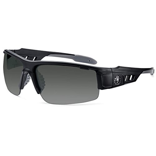 Ergodyne Skullerz Dagr Polarized Safety Sunglasses- Matte Black Frame, Smoke Lens