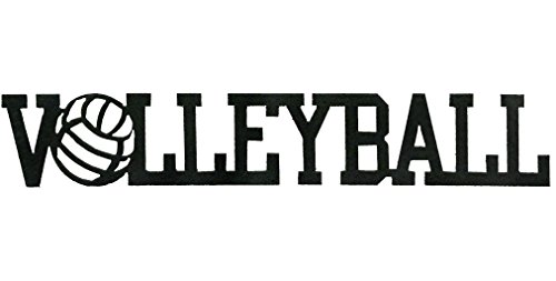 7055 inc volleyball word metal decor, hammered black