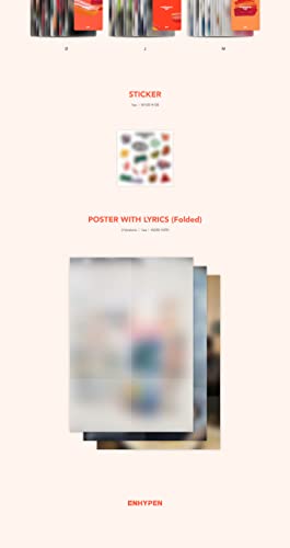 Álbum de fotos ENHYPEN MANIFESTO: DAY 1, 3.a edición miniálbum ENGENE versión M, cubierta CD + póster plegable de 1 página + fotolibro de 52 páginas + 2 tarjetas fotográficas + 1 pegamento + sellado con seguimiento miniatura 4