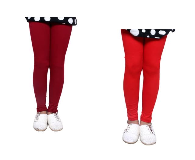 Image of KAYU Girl's Full Length Cotton Leggings Pants Pack of 2
