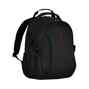 WENGER Sidebar Laptop-Rucksack mit Tabletfach, Notebook bis 16 Zoll, Tablet bis 10 Zoll, Organizer, 26 l, Damen Herren, Büro Business-Reisen Uni, Schwarz, 601468