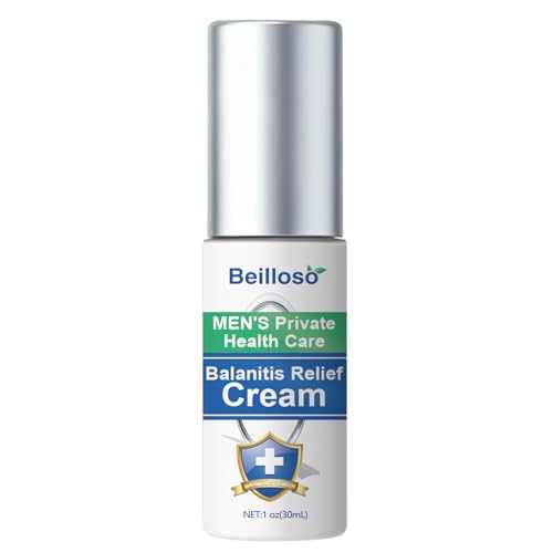 Beilloso Balanitis Relief Cream for Men — Fast-Acting Anti-Fungal Treatment for Intimate Itch, Redness & Inflammation | Vacuum Pump Design | Steroid-Free, Verified Male Intimate Care | 1.01 fl oz