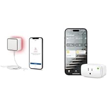 Eve Water Guard - Smart Home Water Leak Detector, 6.5 ft Sensing Cable, 100 dB Siren & Energy Matter - Smart Plug, App and Voice Control, 100% Privacy, Matter Over Thread, Works