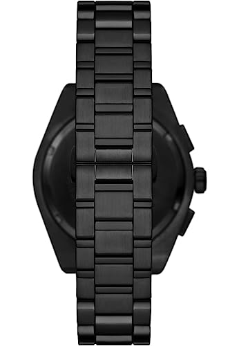 Image of Emporio Armani Herrenuhr, Quarz-Zweizeiger-Chronographenwerk und 43mm Gehausegrosse mit Edelstahlarmband, Black, 43 mm, Bracelet