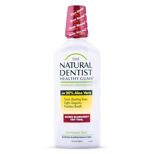 The Natural Dentist Healthy Gums Antigingivitis/Antiplaque Rinse, Adults 12 & Up, Gingivitis Mouthwash, Bleeding Gums Treatment, Safe for Chemotherapy Patients, Aloe Vera, Alcohol-free, 16.9 fl oz
