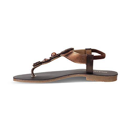 Image of SOLE HEAD Brown Flat Women Sandal