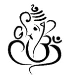 Ganesh Black Decal Vinyl Sticker|Cars Trucks Vans Walls Laptop| Black |5.5 x 4 in|LLI547