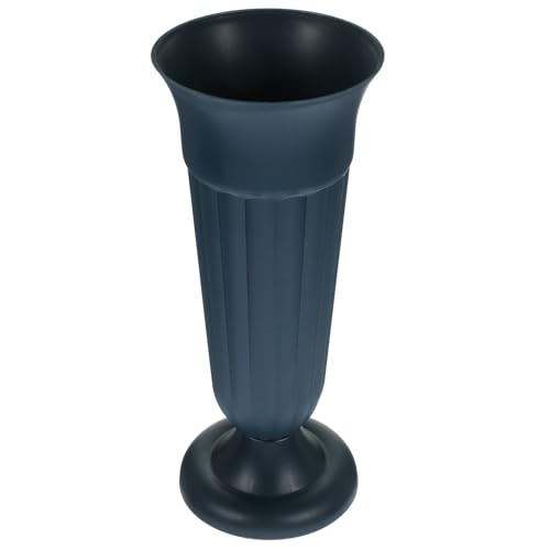 HOMOBABE Urna Fioriera per Cimitero in Pp Resistente alle Intemperie, Vaso da Fiori Base, Decorazione per Tombe e Funerali, Vaso da Tomba Versatile per Fiori Freschi e Artificiali, Verde