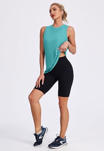 Image of Womens Workout Tank Tops Lightweight Sleeveless Shirts for Women Loose Fit Tops for Athletic Running Tennis Yoga