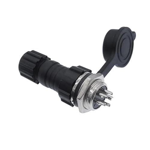 Conector GX16 M16 de 9 pines con fijación antivibración y tuerca trasera pack de 10