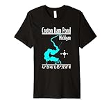 Modern Croton Dam Pond - Michigan Premium T-Shirt