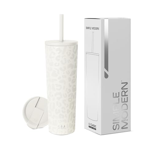 Simple Modern Insulated Tumbler with Lid and Straw | Iced