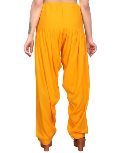 Image of FASHION GALLERY Women's Rayon Relaxed Fit Patiala Salwar with Full Length Drawstring Closure Type and Flexible Waist | Patiala Pant for Woman Free Size Fit Upto XXL