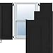 Ekena Millwork RW101FP15X46BLH Two Equal Flat Panel Exterior Wood Shutters, 15"W x 46"H, Black