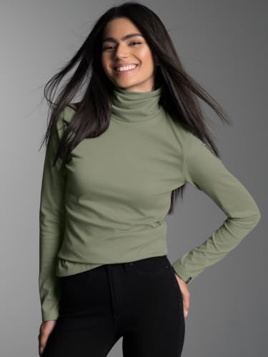 Trigema Damen Rollkragenshirt aus elastischem Feinripp – Ansicht 2
