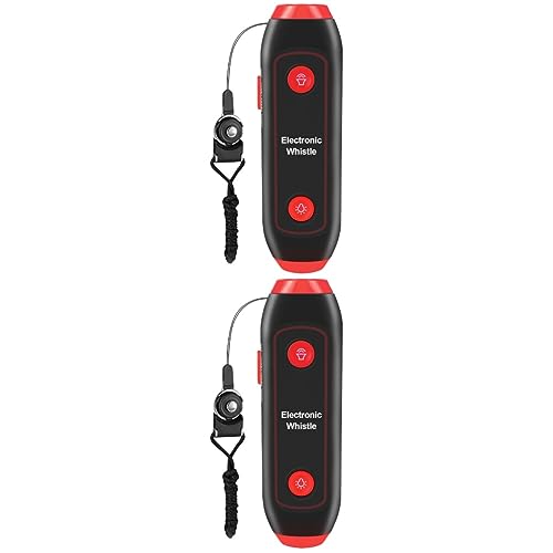 Sifflet Électronique à Tons avec Lanière BESPORTBLE et Lampe Led pour Camping - Lot de 2