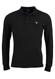 GANT Langarm Poloshirt Polokragen geknöpft Logo-Stick schwarz Größe M