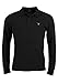 Produktbild GANT Langarm Poloshirt Polokragen geknöpft Logo-Stick schwarz Größe XL