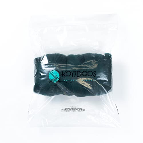 Kondoos Colored Natural Wool roving, 455 gr (1 lb). Best Wool for Needle Felting Wet Felting - Image 2