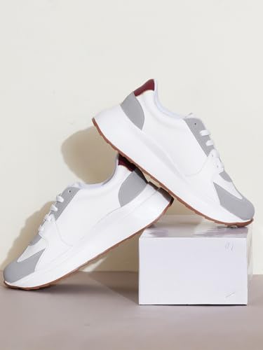 Image of TRYME Women Casual Sneakers Lace-Up Design Soft Cushioned Insole Comfortable Walking Shoes Stylish