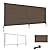 Goleray 6'Hx12'W Outdoor Freestanding Privacy Screen Fence Panels with Iron Poles, Mesh Shade Net Cover Temporary Fencing for Patio Backyard Garden Deck, Brown