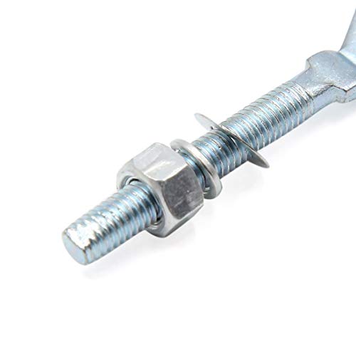 sourcing map 2 Stücke 18 mm Durchmesser Loch Silber Metall Kettenachsenspanner Spanner für Motorrad