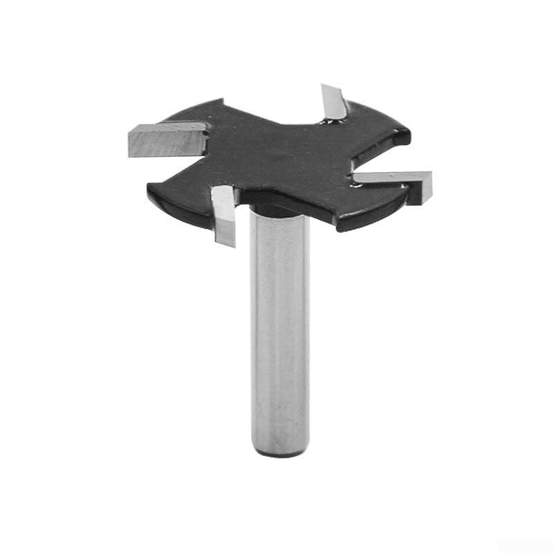 Extra Large 32mm Spoilboard Surfacing Router Bit, Carbide Tipped Slab Flattening Planing Bit CNC, Handheld & Table Routers, 6.35mm Shank(32x3.5mm)