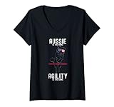 Photo Gallery donna australian shepherd agility cane sport cane amante aussie maglietta con collo a v Photo Gallery donna australian shepherd agility cane sport cane amante aussie maglietta con collo a v