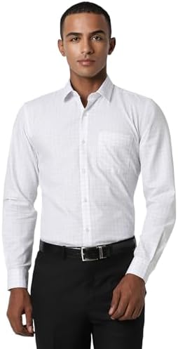 Peter England Men's Everyday Ditsy Print Slim Fit Full Sleeve Casual Shirt | 100% Cotton