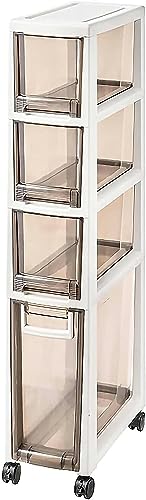 【Mobile da bagno semplice ed elegante】 Questo sottile mobiletto da bagno a torre con cassetti può essere posizionato nello spazio ristretto tra la vasca da bagno e il WC o la lavatrice. Il design semplice gli consente di integrarsi facilmente con qualsiasi arredamento domestico esistente aggiungendo un tocco elegante al posto