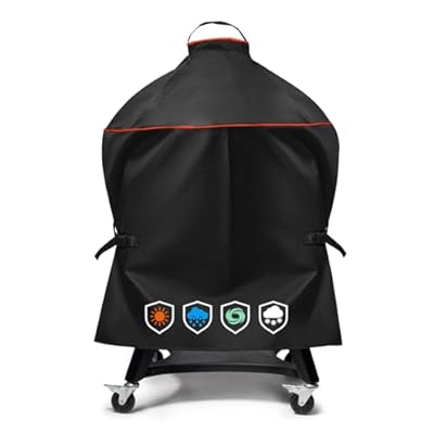 EZ-DONGTENG Heavy-Duty 600D Grill Cover fit for Kamado Joe KJ15080320 Kettle Joe and Other 22 inch Charcoal Kettle Grill with Similar Sizes, 28" Dia x 39" H
