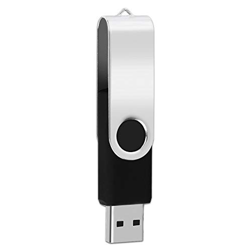 Image of 64GB USB Flash Drive 1PCS, EASTBULL USB 2.0 Thumb Drive Swivel USB Stick Memory Stick (Black)