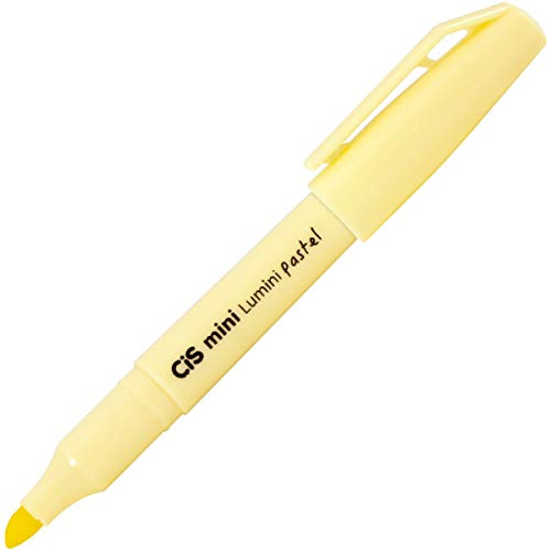 Marca Texto Mini Lumini Pastel, CIS, 57.1600, Amarelo, pacote de 12