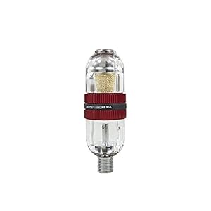 Nicoone Airbrush Pen Luchtfilter In-Line Waterscheiding voor Luchtcompressor Kleine Luchtfilter en Waterval Rood