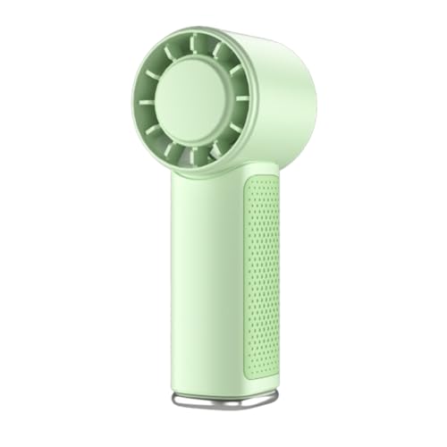 casstaly Mini ventilador de mano portátil para aire acondicionado, 2000 mAh, recargable por USB, verde, A