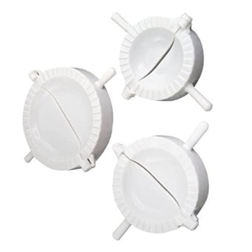 BRIGHTFUFU Chinese Wonton Maker Kit 3 Sizes Dumpling Press Non-stick Plastic for Sealing Great for Pot Stickers Pierogies