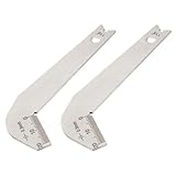 iplusmile 2個ステンレス鋼製ドリルビットゲージ 角測定ツール 精密メタル角計 便利なドリルビット用測定器 機械加工や加工に適用