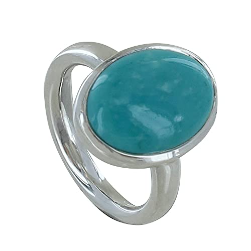 Bague turquoise et argent 925 ovale idée cadeau idéal pour femme