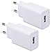 Produktbild 2er Pack USB Ladegerät 5V 2A USB Netzteil Stecker Netzstecker Steckdosenadapter Ladestecker Kompatibel mit iPhone,BlackView,Kopfhörer,Tischleuchte,E-Book Reader,Tablet Kinder (2er-Pack)