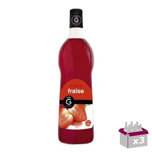 Lot de 3 jarabes Gilbert - Strawberry - 3x1l