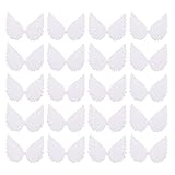 Kisangel 30pcs Mini Wings for Ornaments Glitter Angel Wing Craft Angel Wings for DIY Crafts Decorative Props ( White )