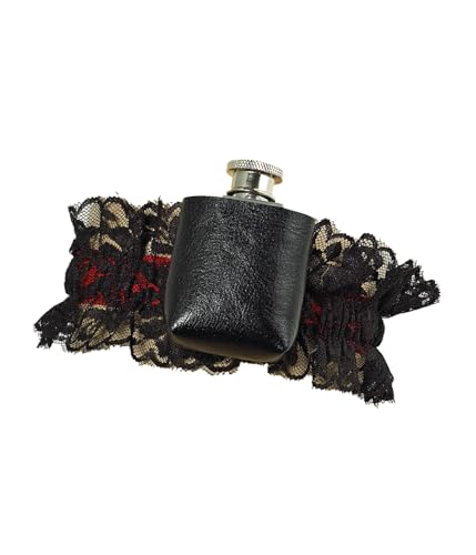 Rubies Roaring 1920s Deluxe Garter with Flask for Adults Womens No Size Black