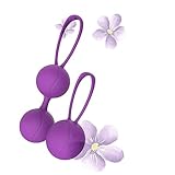  Lot de 2 boules de fitness intelligentes flexibles pour femmes boules en silicone femmes garder la forme - violet