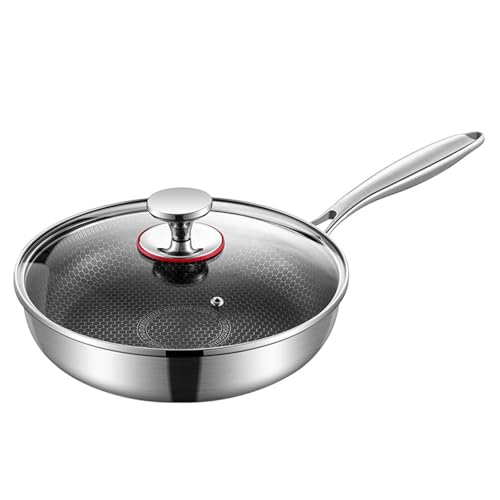 Wok de acero inoxidable con tapa 28 cm miniatura 1