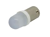 120V AC/DC White LED Miniature Bayonet BA9s 9mm Base Replacement Bulb for Indicator Pilot Light (Pack of 2)
