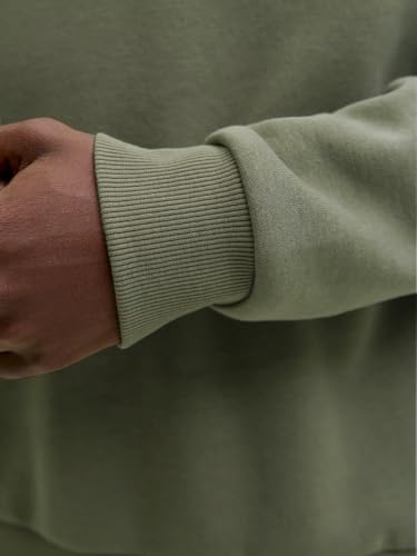 JACK & JONES Herren JJEBRADLEY Sweat Crew Langarm Sweater, Dusty Olive, XS 5