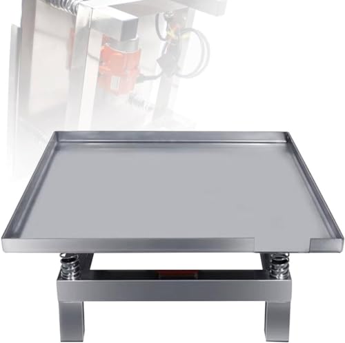 Mesa vibratoria para concreto, plataforma de vibración para ensayos en banco, mesa vibratoria pequeña para concreto, mesa vibratoria mini de acero inoxidable, 3000-3600 vibraciones por minuto, para agitar polvos húmedos, 35 x 35 cm miniatura 1